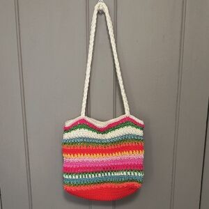 Croft & Barrow Multicolor Crochet Shoulder Bag